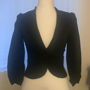 XOXO black crop blazer